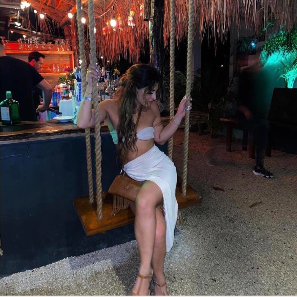 Never worn Navy Blue cover up or club skirt